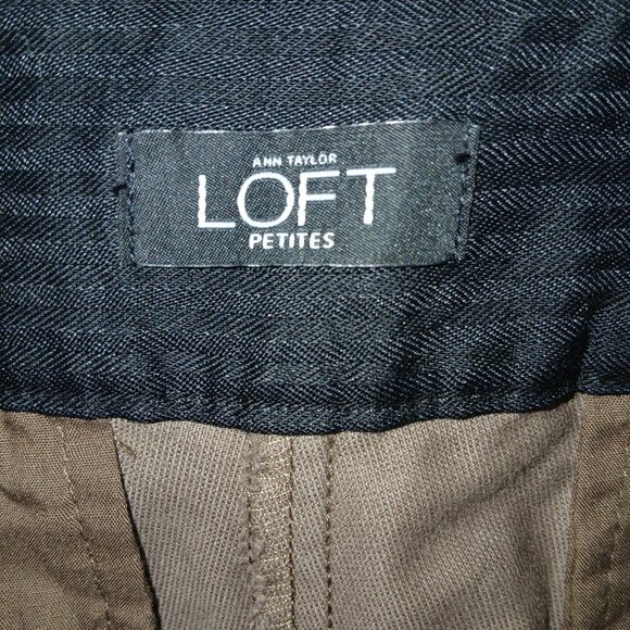 LOFT BRAND WOMENS VELVET PANTS, CHOCOLATE COLOR, SIZE 10P, NWT - Picture 4 of 5